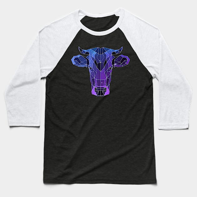 Galaxy Cow Baseball T-Shirt by Jay Diloy
